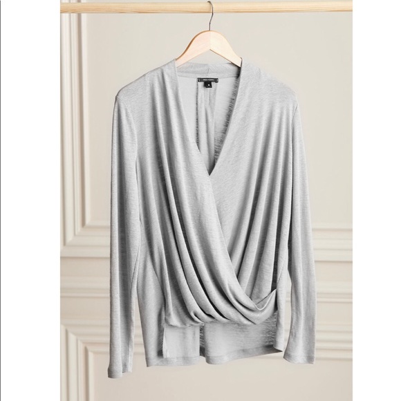 Stella & Dot Black Drape Blouse Sz. Medium/ Large - Picture 4 of 6